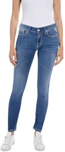 Image of Replay women's jeans with power stretch, blue (Medium Blue 009), 26W / 28L