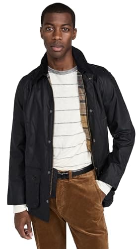 Image of Barbour Men's Ashby Wax Jacket, Navy, S