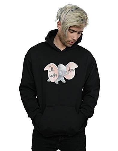 Image of Disney Men's Dumbo Happy Day Hoodie Black XXX-Large