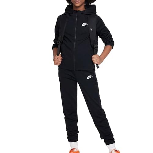 Image of NIKE FD3072-010 K NSW TRACKSUIT POLY HD FZ LBR Jacket Unisex BLACK/BLACK/WHITE Size M