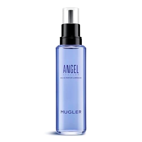 Image of Mugler Angel Stellar Eau de Parfum Lumineuse for Women, Ambery Gourmand Fragrance with Creamy Pistachio, Zesty Bergamot and Warm Vanilla, Refillable Cobalt Star Bottle, Luminous Scent