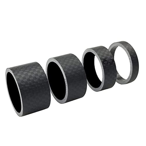 Image of PLATT Bike Headset Spacer Full Carbon Fiber Bicycle Stem Headset Spacer Fit 1 1/8-Inch Compatible with MTB Bike Road Bikes (Matte 4Pcs)