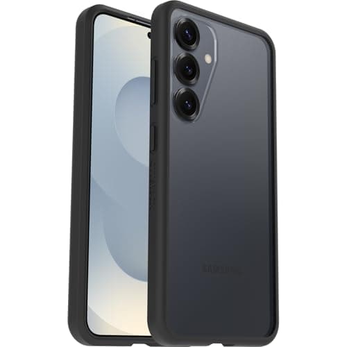 Image of OtterBox React Series Case for Samsung Galaxy S25, Shockproof, Drop proof, Ultra-Slim, Protective Thin Case, Tested to Military Standard, Clear/Black