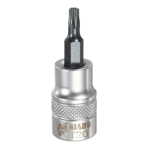 Image of sourcing map Torx Bit Socket 3/8" Drive T20 S2 Steel Star Head Screwdriver Drill Bits CR-V Steel Socket Adapter for Home Auto Axle Hex Nuts Bolts Repair