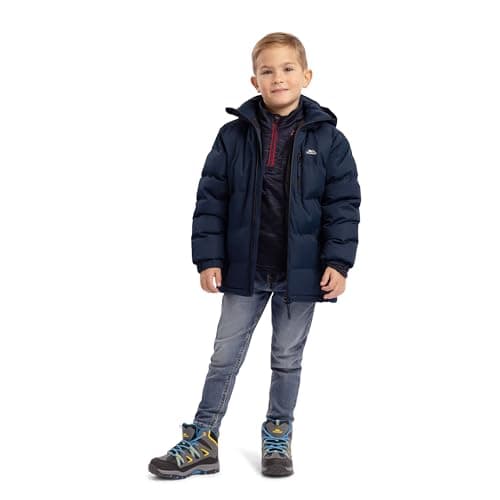 Image of Trespass Boys Padded Jacket Tuff - Waterproof, Adjustable Zip-Off Hood, Elasticated Cuffs, 3 Low Profile Zip Pockets, Drawcord at Hem, Low Profile Centre Front Zip