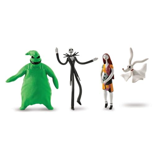 Image of TCG Toys FleXfigs: Nightmare Before Christmas - 4 Character Pack - Articulated Action Figures, Flex It - Pose It!, Collectible Toy Miniatures, Kids Ages 3+