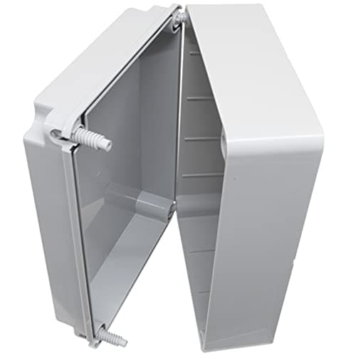 Image of Junction box 300 x 220 x 120mm weatherproof adaptable enclosure IP56 PVC outdoor with hinge screws (1)