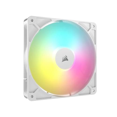 Image of CORSAIR RS140 ARGB 140mm PWM Fan – Daisy-Chain Connection – Low-Noise – Magnetic Dome Bearing – Single Pack – White
