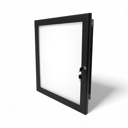 Image of Black Lockable Outdoor Snap Frame Poster Case A1 A2 A3 A4 Weatherproof Aluminium Notice Board with Key Lock