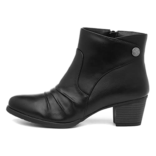 Image of Lilley Mary Womens Black Heeled Ankle Boot - Size 6 UK - Black