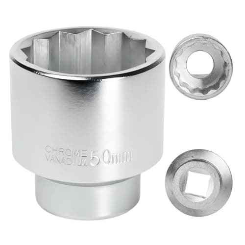 Image of FortuneGlobe 50mm 3/4" 12-Point Socket for 3/4 Key 50mm CR-MO (Whtie)