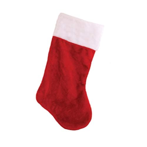 Image of Top Sale Plush Christmas Stocking – Jumbo Red & White Velvet Effect Christmas Stocking 27 x 60 cm | Large Traditional Xmas Stocking for Gifts, Decorations, Fireplace Mantel & Holiday Displays