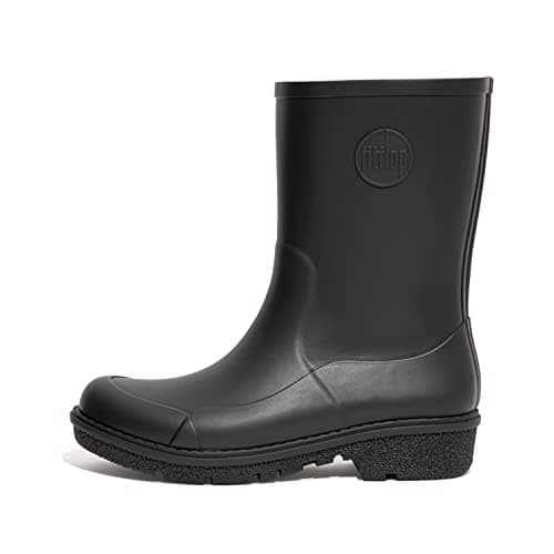 Image of Fitflop Women's Wonderwelly - Short Rain Boot, All Black, 7 UK