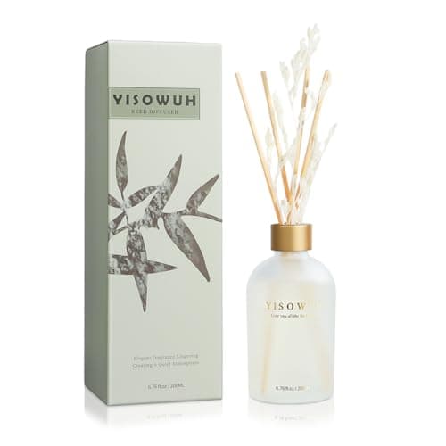 Image of YISOWUH Reed Diffuser - Orange Blossom - 200ml Reed Diffuser Set with Essential Oils and 8 Reeds, Long-Lasting Fragrance for Home, Bathroom, Bedroom