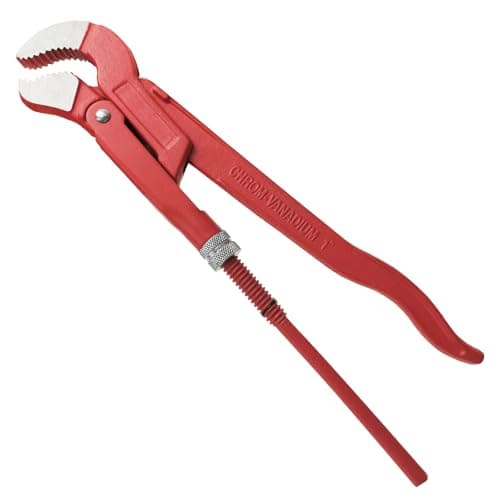 Image of WEDO Swedish Pipe Wrench S-Type, Water Pump Wrench, Pipe clamping diameter 1.5", length 330mm, Max jaw opening 40mm, CR-V Steel, Die-forged, Heat Treatment