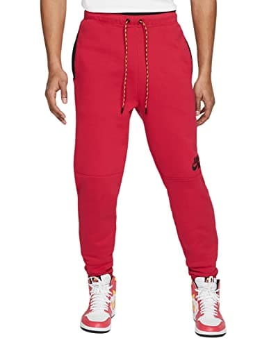 Image of Jordan Jumpman Men's Fleece Pants, Mystic Hibiscus/Black, Large