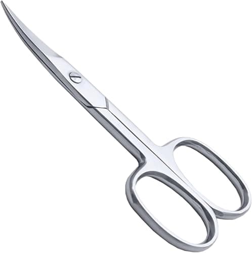 Image of ME MAXEQUIP Cuticle Nail Scissors Curved Shape Professional Stainless Steel Beauty Scissors, for Manicure Pedicure, Eyebrows, Nose, Hair Trimming Beauty Grooming Toenails Women Men