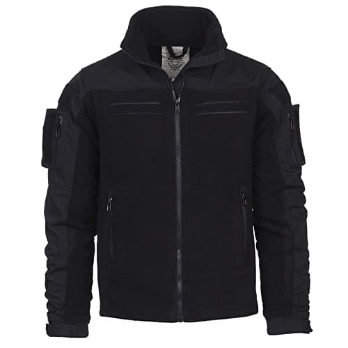 Image of Tactical Commando Fleece Jacket Workwear Military Security Black Vest #13415, Size:XXL, Color:Black