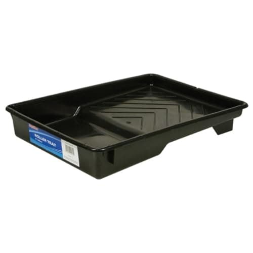 Image of SupaDec Paint Tray – Black, 9" Inch | Durable Plastic Roller Tray | Lightweight Paint Tray for DIY & Professional Use | Ideal for Small Rollers & Detail Painting | Black Plastic Paint Roller Tray