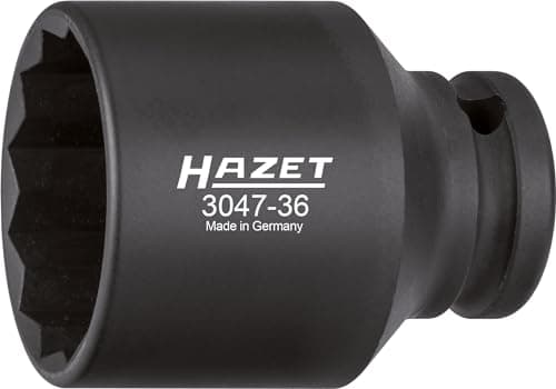 Image of HAZET 3047-36 60 mm 12-Point Profile Impact Socket - Phosphatised/Oiled