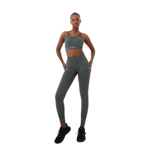 Image of USA Pro Womens Core Seamless Adjustable Sports Bra Khaki L