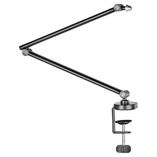Image of Citronic | Professional Desk Mount Microphone Boom Arm - Low Profile Mic Stand with 180° Swivel, Cable Management, 3/8" to 5/8" Adapter | Podcasting, Gaming, Studio, and Live Streaming