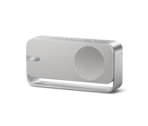 Image of Bose SoundLink Home Speaker, Premium, Portable and Wireless Bluetooth Bookshelf Speaker, Up to 9 Hours Battery Life, Light Silver