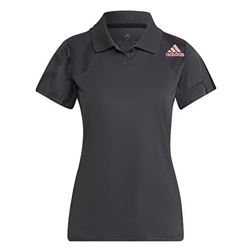 Image of Adidas HB9097 Club Graph Polo Polo Shirt Women's Grey six/Acid red S