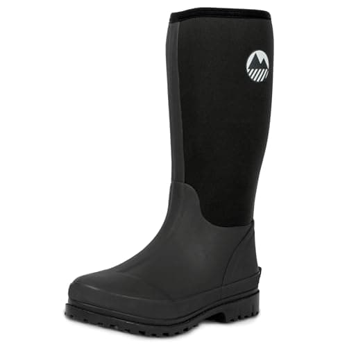 Image of Lakeland Active Women's Rydal Neoprene Insulated Rubber Wellington Mucker & Yard Boots - Black - 7 UK