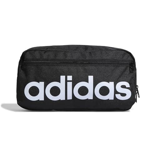 Image of adidas Unisex Essentials Linear Crossbody Bag, Black/White, One Size