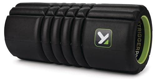 Image of TriggerPoint Grid Travel Hollow Core Foam Roller - Increase Circulation and Improve Mobility,Patented Grid Pattern for Muscle Recovery,Portable, Durable, Sweat Resistant,25cm x 11cm,Black/Lime