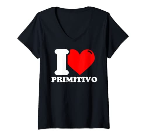 Image of Womens I love Primitivo V-Neck T-Shirt