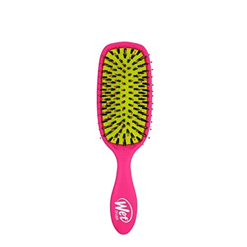 Image of Wet Brush Shine Enhancer Brush with Soft Intelliflex and Natural Boar Bristles to Help Distribute Hairs Natural Oils without Breaking Hair, Pink