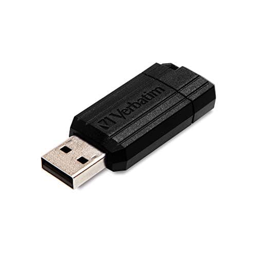 Image of Verbatim PinStripe USB flash drive 8GB - USB 2.0 - USB memory stick - for laptop notebook ultrabook TV car stereo - USB 2.0 stick - data-stick with sliding mechanism - black