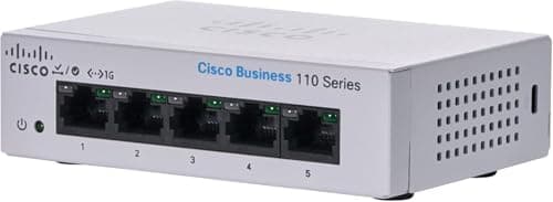 Image of Cisco Business CBS110-5T-D Unmanaged Switch | 5 Port GE | Desktop | Ext PS | Limited Lifetime Protection (CBS110-5T-D)