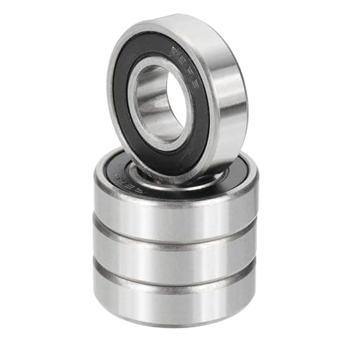 Image of PATIKIL R8-2RS Deep Groove Ball Bearing 1/2" x 1-1/8" x 5/16", 4 Pack Double Rubber Sealed Miniature Bearings for Electric Motor Industrial Machine, Black&Silver