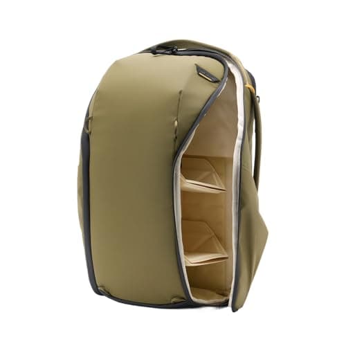 Image of Peak Design Everyday Backpack Zip 15L, Kelp, 270-Degree Zip, Dual Side Pockets, FlexFold Dividers, Fits 15" Laptop, For Camera Carry, Daily Commutes or Travel, Versatile Backpack for Men and Women