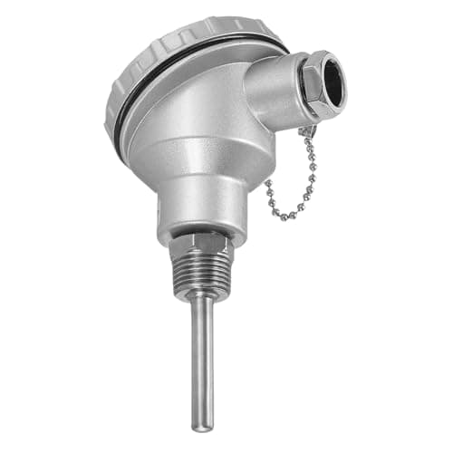 Image of sourcing map PT100 1/2" NPT RTD Thermocouple Stainless Steel Probe Material 304 Temperature Sensor Probe Terminal Head -50 to 420C, 8x50mm
