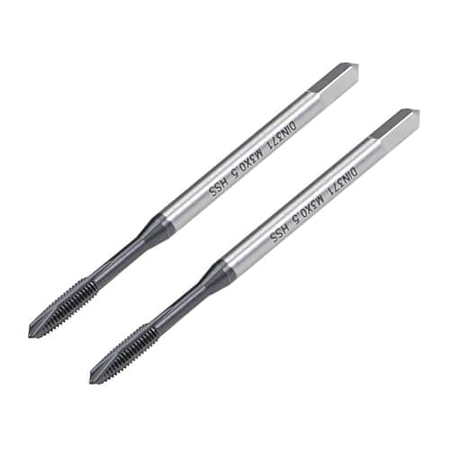 Image of Unifizz M3 x 0.5 Spiral Point Threading Tap, DIN371/376, H2 Tolerance HSS TICN Coated, Round Shank with Square End, Metric Screw Taps for Thread Repair