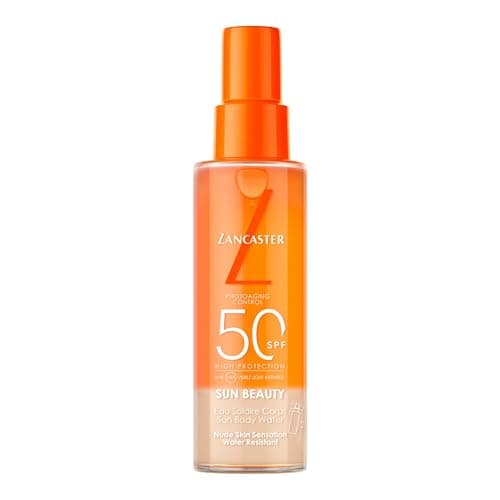 Image of Lancaster Sun Beauty Body Water SPF50 100ml, Photoaging Control, Nude Skin Sensation, Broad Spectrum Sun Protection, Water and Sweat Resistant Spray, Suitable for All Skin Types, Vegan