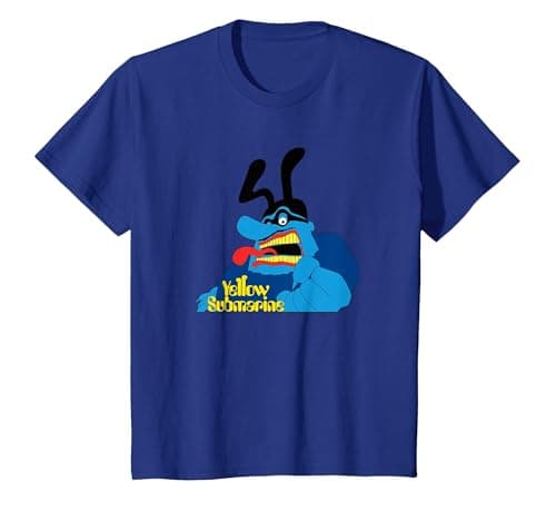 Image of The Beatles - Yellow Submarine - Blue Meanie T-Shirt, Youth, Royal Blue, Large