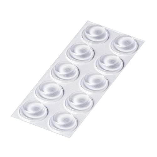 Image of Happy Bananas Self Adhesive Clear Flat Topped Bumper Pads Rubber Feet for Chopping Boards, Worktop Savers, Glass, Crafts - 12.7mm x 3.5mm (10)