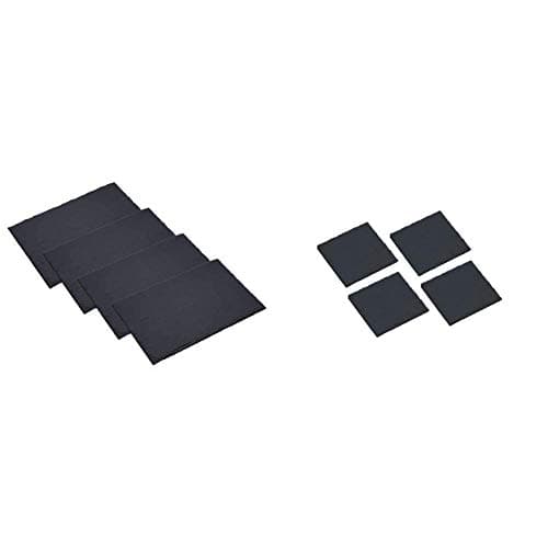 Image of KitchenCraft Artesà Slate Placemats / Plates, 30 x 20 cm and Coasters, Set of 4, Gift Boxed, 10 cm