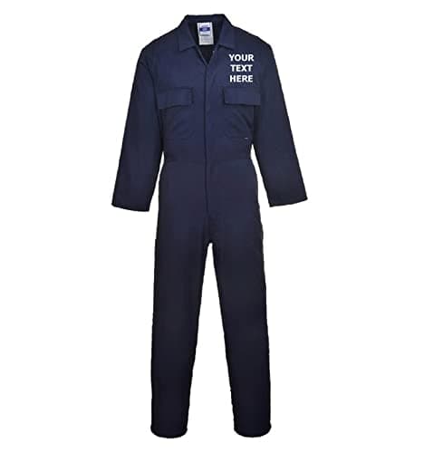 Image of Personalised Boiler Suit Jumpsuit Overalls - Men's Workwear, Navy Blue