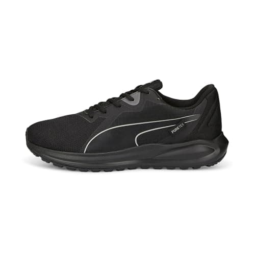 Image of PUMA Unisex Twitch Runner PTX Road Running Shoe, Black White, 7 UK