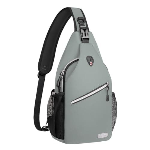 Image of MOSISO Sling Backpack, Multipurpose Crossbody Shoulder Bag Travel Hiking Daypack, Sage Green, Medium