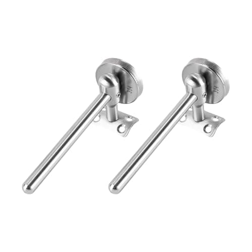 Image of Nicear 2-Pack Adjustable Stainless Steel Handrail Brackets 304 SS Wall Mount Handrail Brackets for Stairs Balconies Indoor/Outdoor Use with Screws
