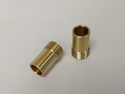 Image of Hansvit K91210 European Flexible Tap Tail UK Adaptors Compression Fittings 15 mm x 3/8-inch BSP Standard Isolating Valve, Brass