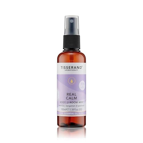 Image of Tisserand - Real Calm Body & Room Mist - 100% Pure Essential Oil - Lavender, Bergamot, and Patchouli - Calming Aromatherapy - 100ml
