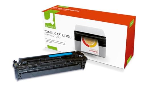 Image of Q-Connect Compatible Solution HP 128A Cyan Laserjet Toner Cartridge CE321A